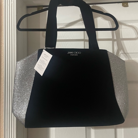 NIB Jimmy Choo Black Velvet large Tote 🌺🌸🌻🍃 - Picture 3 of 3